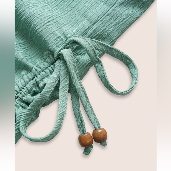 BloomChic Plus Size 2XL Plain Textured Surplice Neck Drawstring Jumpsuit us18-20 - Picture 4 of 8